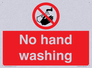 No hand washing